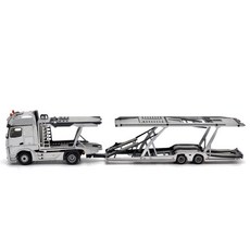 TINY 微影 X Unique Model 1/64 賓士 BENZ 雙層大拖車 拖車 銀色, 1個