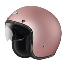 ZEUS ZS 388A 素色復古安全帽：內墨鏡片、吸濕排汗內襯、可拆洗3/4罩, 消光玫瑰金