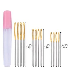 9/12/18/20 PCS 바느질 바늘 큰 눈 무딘 바늘 크로스 스티치 뜨개질 바늘 바느질 액세서리, 12개