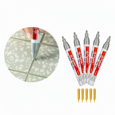 홈 틈새 타일 줄눈 보수 마카펜 5+교체용 펜촉 5 깔끔 셀프시공 욕실 화장실, 그레이