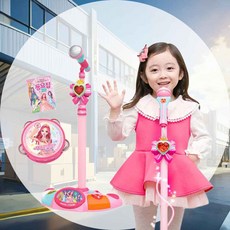 만화캐릭터 스텐드 마이크 표현력발달 역할완구 악기놀이 여아장난감 아이돌역할 탬버린