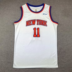 농구복 여름 남성용 화이트 자수 브런슨 스포츠 반팔 티셔츠 속건 뉴욕닉스 저지 NBA