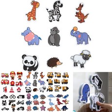 거울 창문 타일 물로 붙이는 목욕놀이 유아 폼스티커 물놀이완구 돌선물 유아동, 동물, 1개