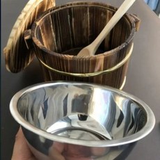 스시 보온통 스프 국통 매장 나무 원목, 1개, F. 8cm 탄화 내솥 + 얕은 내솥 + 뚜껑 + 스푼