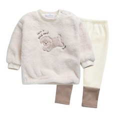 그린베베 영유아용 겨울용 포포 보아퍼 상하복 2종세트