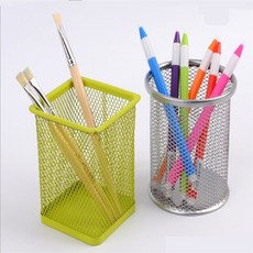 마요샵 컬러 철망 펜꽂이 펜정리, 사각