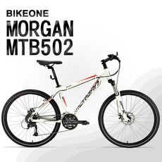 BIKEONE MTB502 臺灣製造26吋鋁合金登山車山地車 27速AECRA大全套 可鎖死前叉 白色, 1個