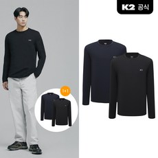K2 공식 남성 온전용 E 1+1 긴팔 기본 라운드 티셔츠 GMU25281Z1