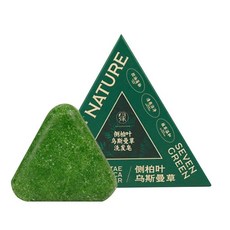 NATURE 側柏葉烏斯曼草何首烏洗髮皂 控油蓬鬆 強韌髮根 平衡頭皮油脂, 1件, 120g