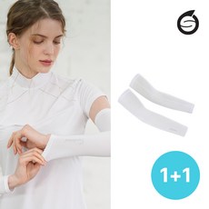 1+1 선덜랜드 여성 UV차단 아쿠아 냉감 팔토시 - SLL3MAW192, 화이트, 1개