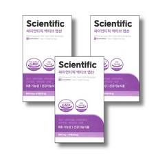 4세대 활성엽산 이노시톨 베타글루칸 비타민 일일권장량 100% 충족 임신준비영양제 싸이언티픽 액티브 엽산, 3박스, 30정