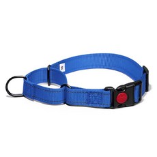 Kazazoo 퀵 릴리즈 버클이 있는 강아지용 마틴게일 목걸이 조절 가능한 부드럽고 내구성 개 소형 중형 대형 당김 없는 훈련용 목걸이-블루 M 216292 8614775, Blue