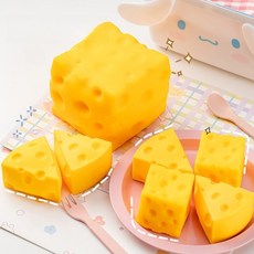 치즈 슬랑이 세트 스트레스해소 장난감, 삼각형 치즈 소형 3개입