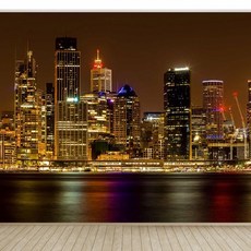 프렌체 도시야경 롤스크린 (주문제작/암막+방염/UV출력)