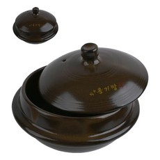 뚝배기 3호 내열 도자기 국산 황토 뚝배기 찌개 국밥 선물용 돌솥, 1