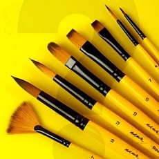 몽마르트 수채화 붓 15-25cm BMHS 수채화 전용 붓 세트 11종, 4호 4개입 [BMHS0011] 1봉