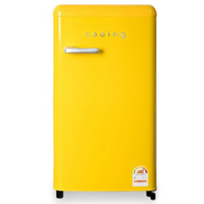 쿠잉전자 레트로 92L 원도어 냉장고, Pure yellow, Ref-S92Y