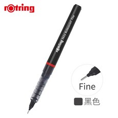 Rotring Tikky Rollerpoint Fine 製圖代針筆 - 紅色 單支, 1個, 黑色