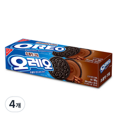 오레오 초콜릿 샌드위치 쿠키 초콜릿 크림, 100g, 4개