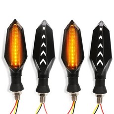 트라이시티 오토바이 방향 지시등 점멸등, 1개, 5. 2 Pairs Yellow White