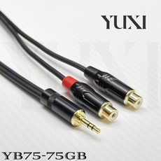 雙併 Y型線 一分二 3.5mm RCA母頭 播放線, 1個, 雙RCA母頭轉3.5mm直頭,總長度150公分=1.5米含雙邊頭 單條