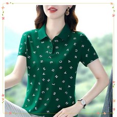 DarjinQD 여름폴로반팔티 반팔카라티 폴로티셔츠여성 골프티셔츠 중년여성 옷 브랜드 여성폴로티셔츠 슬림핏 컴포트 원단