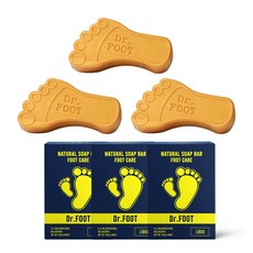 JJBIO Dr.FOOT 닥터풋 허브 발비누 / 항균 무좀 발냄새 뒤꿈치 각질 제거 발땀 풋케어 비누, 1개입, 3개, 110g