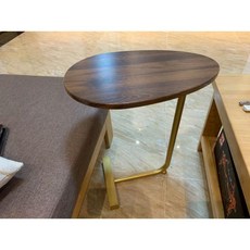 북유럽티테이블 높이 커피 인테리어 60cm 가정용 원형 찻상 소품테이블 사이드 진열, I. P25-블랙호두밴드결