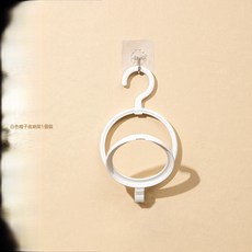 DFMEI 掛帽子圍巾收納器家用牆壁掛式整理架子門後衣櫥多功能收納掛架, 1個, 白色帽子收納架1個裝:如圖