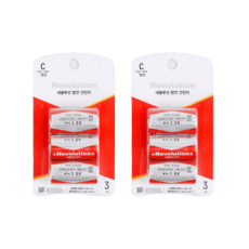 네볼루션 망간 건전지 R14 C 3개입 2개, 기본선택