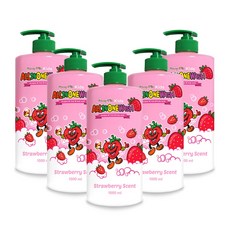 퍼니피아 키즈 올인원클렌저 딸기, 1L, 5개