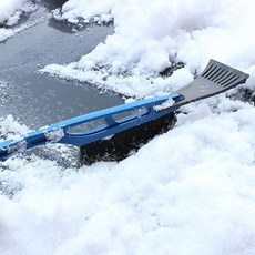 2in1 H제설브러쉬 스크래퍼 성에제거기 제설기 눈 빗자루, 블루