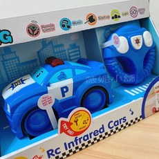 《翔翼玩具》波利遙控警車 POLI 波利遙控車 羅伊消防車 遙控車 音樂喇叭 2通 波利警車 安寶救護車 閃電麥坤, 1個, 內附測試電池需自行購買更換/波利遙控車