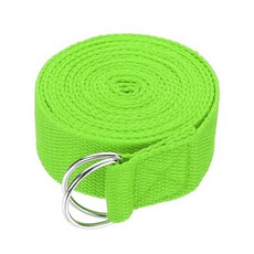 YELARXI 스트레칭을 위한 요가 스트랩 운동용 스트레치 밴드 3.2m(10피트) 및 핑크 조절 가능한 금속 D링 버클 요가 밴드 - 필라테스/체육 피트니스/체육관 운동 댄, Green, Green