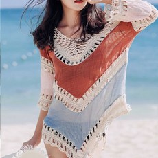 록시부띠끄 배색 비치 커버업 원피스, 상세페이지 참조
