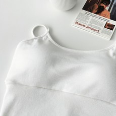 U領螺紋細肩帶美背背心 胸墊可拆 韓系女裝