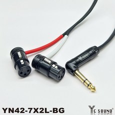 C SOUND 轉接線 彎頭 立體6.3轉XLR線 卡農XLR母轉6.3mm XLR轉TRS 6.5mm TRS 雙頭 Y型線 一分二, 6.3立體彎頭對雙XLR母頭無尾彎頭,50cm