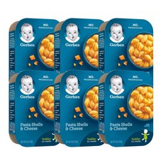 Gerber Pasta Shells & Cheese 거버 파스타 쉘앤치즈 12개월이상 6oz (170g) 6팩, 1개, 170g