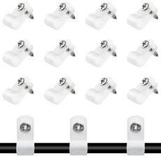 Rier e 50개 3/8인치 R형 클립 클램프 나일론 P형 마운팅 와이어 관리용 케이블 스테인리스 스틸 나사