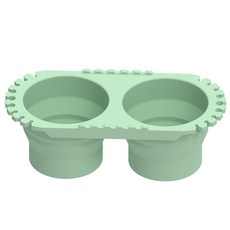 可摺疊矽膠顏料桶 美術繪畫水桶 調色洗筆便攜多功能, 綠色