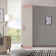 솜씨방 심플 친환경 E0 400 틈새옷장 (이단봉형) 낮은 신혼부부 원룸, 워시핑크