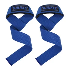 AOLIKES 피트니스 리프팅 손목 스트랩 브레이스 역도 크로스핏 보디빌딩 지원 덤벨 웨이트 강도 운동, 01 Blue, 1) Athlete Blue, 1) Athlete Blue