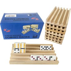 에사조이 나무 타일 8개 도미노 트레이 기차 트레이 세트 풋용 홀더 랙스 멕시코 치킨, 1 8 Premium Domino Tiles Holde