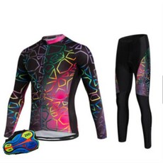 최신 가을 겨울 자전거 세트 자전거 정장 유니폼 프로 팀 레이싱 스포츠 긴 소매 자전거 유니폼 남성용 바지, 74) E  M, 1개