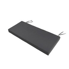 엘코하 야외 벤치 쿠션 42 x 18 3 인치 방수 파티오 가구 쿠션 두꺼운 교체용 패드 탈착식 커버와 타이가 있는 가든 포치 소파 세티 스윙, Dark Grey, 42x18x3in