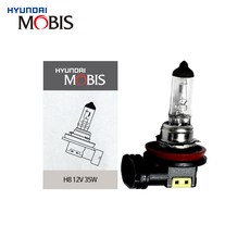현대모비스 H8 할로겐 순정형 안개등 자동차 전구 12V 35W 10개 세트(1묶음), 1개