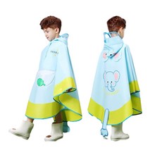 CEYYR 兒童防水雨衣斗篷式 全身保護 上學書包位