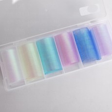 백억언니 매쉬 오로라 필름 유리네일 홀로그램 패브릭 망사네일, 1개, C타입 (G163)