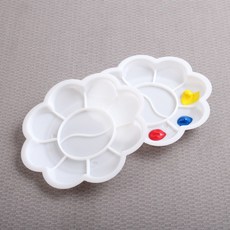 미니 팔레트 꽃 휴대용 수채화 놀이 홈스쿨링 모양 물감 파레트 미술 물감통, 미니물감팔레트(꽃)