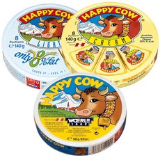 (무료배송)해피카우 치즈 140g 3종세트[레귤러+크림+저지방], 3개